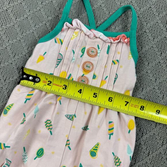 Wildflowers Day Dream Baby Romper Ice Cream and Sweet Treat Pattern ~ 3M - Picture 6 of 12
